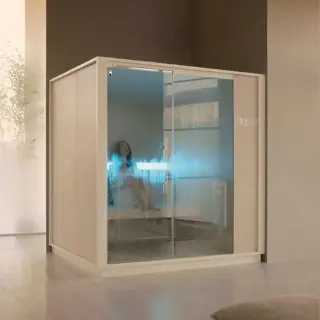 Effegibi One H Filo Сауна 214x171х217см, пристенная, цвет: White Cloud