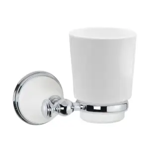 TW Harmony 109 Стакан подвесной, керамический (белый), цвет: белый/хром