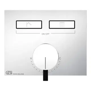 Gessi Hi-Fi Смеситель для душа, с включением до 2 источников одновременно , внешняя часть, цвет: хром