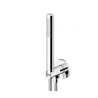 Gattoni PD Набор для душа: душевая лейка c 1-м режимом, выпуск из стены- держатель душа, шланг 150см,  цвет: хром