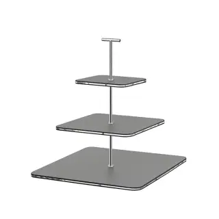 ADJ Сервировочная стойка 30x30xH35см., ручка &quot;Т&quot;, цвет: серый/фурнитура хром