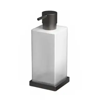 Colombo Look Дозатор для жидкого мыла, настольный, цвет: PVD графит матовый/матовое стекло