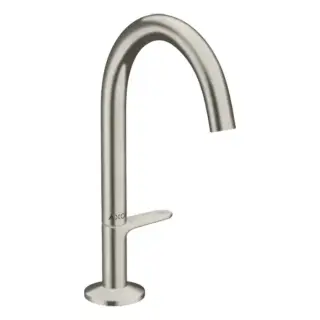 Axor One Смеситель для раковины Sel 170, на 1 отв., с донным клапаном Push-Open, цвет: сталь