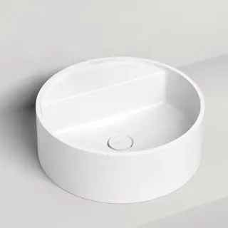 Salini Armonia Top 202 Раковина накладная 45х45х11.6см., без отв., донный клапан, материал: S-Stone, цвет: белый матовый