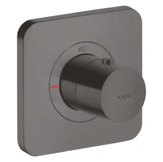Axor Citterio E Смеситель для душа, термостатический, встраиваемый, на 1 выход, (внешняя часть), цвет: шлифованный черный хром