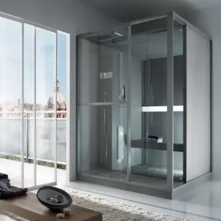 Effegibi Logica H Хаммам с душевой зоной 214x250x226см, в нишу, цвет: Soft Sand