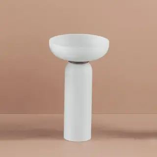 Artceram Jolie Раковина 50см., на пьедестале, пристенный монтаж , цвет: белый матовый/moka