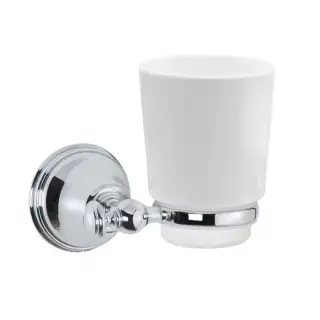 TW Harmony 109 Стакан подвесной, керамический (белый), цвет: хром