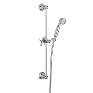 Carlo Frattini Wellness Душевой гарнитур,  в комплекте: стойка, шланг 1500 мм, ручной душ, держатель ручного душа, цвет: хром