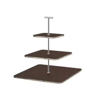 ADJ Сервировочная стойка 30x30xH35см., ручка &quot;Т&quot;, цвет: шоколад/фурнитура хром