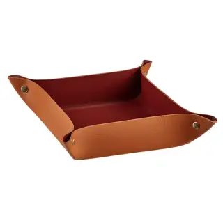 Colombo Adj Мелочница, 20x14H5 см, цвет: коньяк/бордо