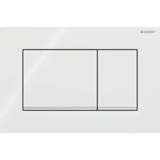 Geberit Sigma20 Клавиша для двойного смыва, квадратная, цвет: белый/хром