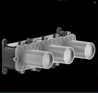 Gessi Origini Встраиваемая часть для смесителя с изливом на 3 отв., цвет: хром