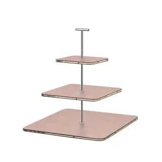 ADJ Сервировочная стойка 30x30xH35см., ручка &quot;Т&quot;, цвет: пепельная роза/фурнитура хром