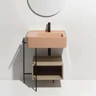 Simas Ratio Раковина чаша подвесная 65x46xh18 см, с 1 отв. для смесителя, без перелива, цвет: caramello