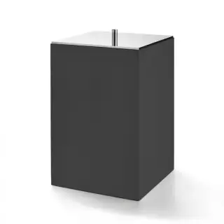 3SC Bemood Black Урна с крышкой 20хh32х20 см, цвет: черный/хром
