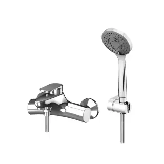 Gattoni H2Omix7000 Смеситель для ванны настенный однорычажный, с ручной лейкой и держателем, цвет: хром