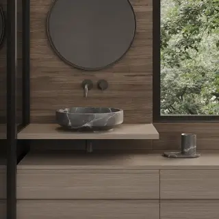 Dea Design Marble Bologna Раковина 45х45х12.4см., накладная, без отв., мрамор, цвет: Grey Carnic