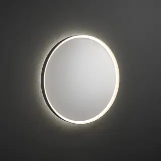 Burgbad Mya Зеркало с сенсорной подсветкой D90см,1 выкл., цвет: металлик