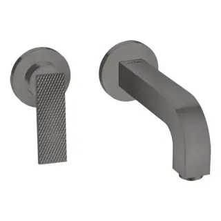 Axor Citterio Смеситель для раковины, встраиваемый, излив: 22см, с текстурой, цвет: шлифованный черный хром