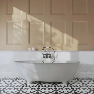 Devon&Devon Dove Ванна отдельностоящая, 170.5х85 см, из White tec plus, на ножках, с донным клапаном, цвет: белый