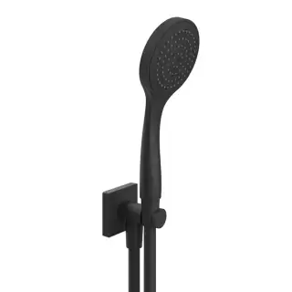 Gessi Rilievo Душевой комплект, состоящий из вывода воды на1/2&quot;, держателя, шланга 1,50 м и душевой лейки, цвет: nero XL