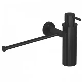 Colombo Plus Полотенцедержатель с дозатором для жидкого мыла, подвесной, цвет: PVD графит полированный