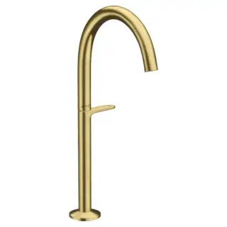 Axor One Смеситель для раковины Sel 260, на 1 отв., высокий, с донным клапаном Push-Open, цвет: шлифованная медь