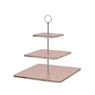 ADJ Сервировочная стойка 30x30xH35см., ручка круглая, цвет: пепельная роза/фурнитура хром