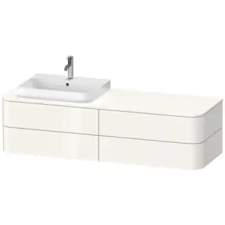 Duravit Happy D.2 Plus Тумба подвесная 160x55х40.8см, с раковиной и 4 ящиками, цвет: белый глянцевый