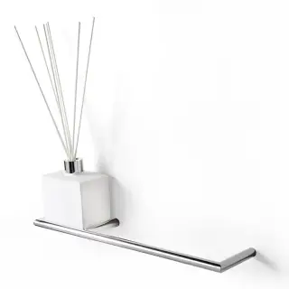 3SC Guy Полотенцедержатель и ароматический диффузор, 40см., слева, подвесной, композит Solid Surface, цвет: белый матовый/хром