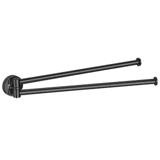 Colombo Plus Полотенцедержатель 34.5см, двойной, цвет: PVD графит полированный