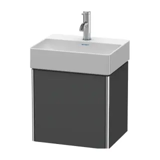 Duravit XSquare Тумба подвесная 43.4х34х39.7см, с раковиной, 1 дверца левая,  цвет: графит матовый
