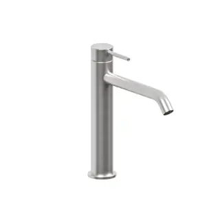 Bossini Nobu Смеситель для раковины средний, без донного клапана, c гибкой подводкой из нерж.стали, цвет: нержавеющая сталь