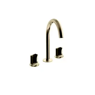 Fantini Venezia Смеситель для раковины, 3 отв., излив: 175 мм, цвет: Matt British Gold PVD