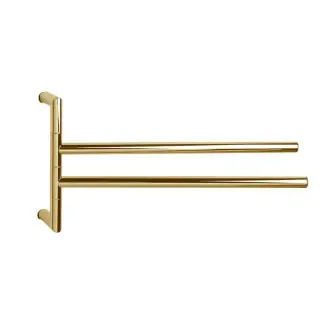 3SC Guy Полотенцедержатель двойной, поворотный, плечо 35см, цвет: золото 24к. Lucido