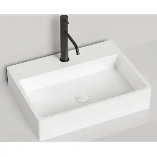 Salini Ottavia Раковина накладная 60х45х13.3cм, 1 отв., без перелива, S-Stone, цвет: белый матовый