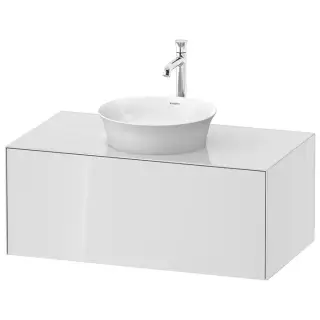 Duravit White Tulip Тумбочка подвесная 100x55х40.8см., раковина, 1 выдвижной ящик, цвет: белый высокоглянцевый