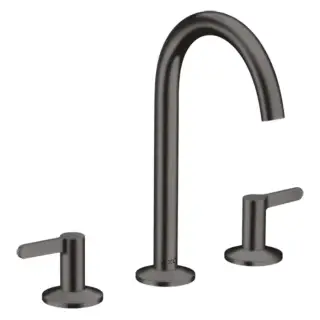 Axor One Смеситель для раковины 170, на 3 отв., с донным клапаном Push-Open, цвет: шлифованный черный хром