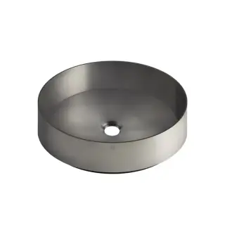 Gessi 316 Раковина 40 см, без отв., для установки на столешницу, без перелива, нержавеющая сталь, цвет: Steel brushed