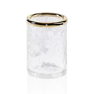 Decor Walther Crack BER Стакан настольный, французское стекло Craquele, цвет: золото