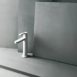 Fantini AL/23 Смеситель для раковины, 1 отв., излив: 120 мм, цвет: белый матовый