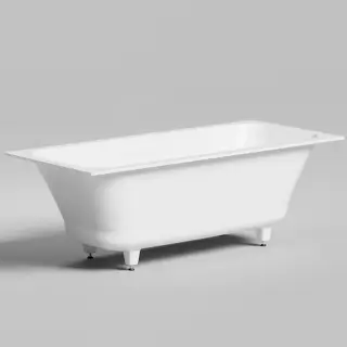 Salini Orlanda Axis Kit Встраиваемая ванна на ножках 170х75х60см., &quot;Up&Down&quot;, сифон, интегрированный слив-перелив, материал: S-Sense, цвет: белый глянцев