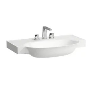 Laufen New Classic Раковина накладная 80х48х7.5см, с 3 отв., без перелива, с покрытием LCC Clean Coat, цвет: белый