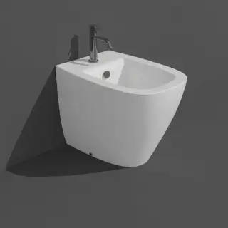 Simas Juniper Биде напольное 53,5x370xh42см., с 1 отв., цвет: белый