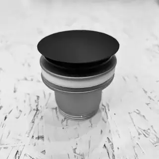 Ghidini Rubinett Донный клапан для раковины, click-clack 65мм, цвет: черный матовый