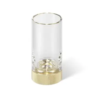 Decor Walther Club SMG Стакан настольный, прозрачное стекло, цвет: золото матовое