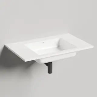 Salini Onda Раковина 80x50х16.3cм., без отв., c переливом, мат-л: S-Stone, цвет: белый матовый