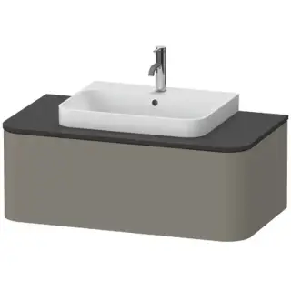 Duravit Happy D.2 Plus Тумба подвесная 100x55х35.4см, с раковиной и 1 ящиком, цвет: stone grey satin matt