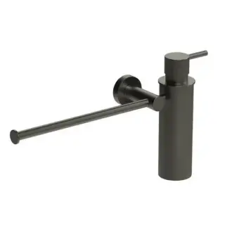 Colombo Plus Полотенцедержатель с дозатором для жидкого мыла, подвесной, цвет: PVD графит шлифованный